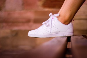 leather white shoes