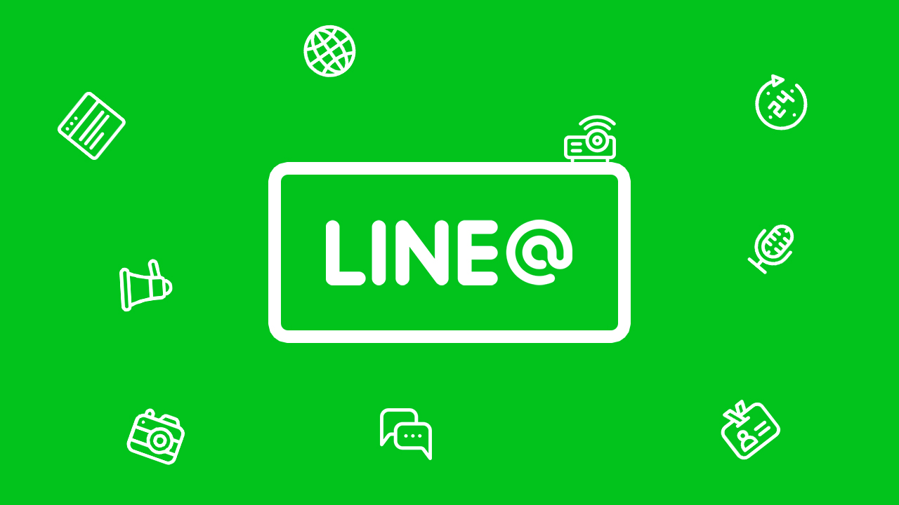 LINE 官方品牌圖示搭配多媒體與娛樂功能圖案